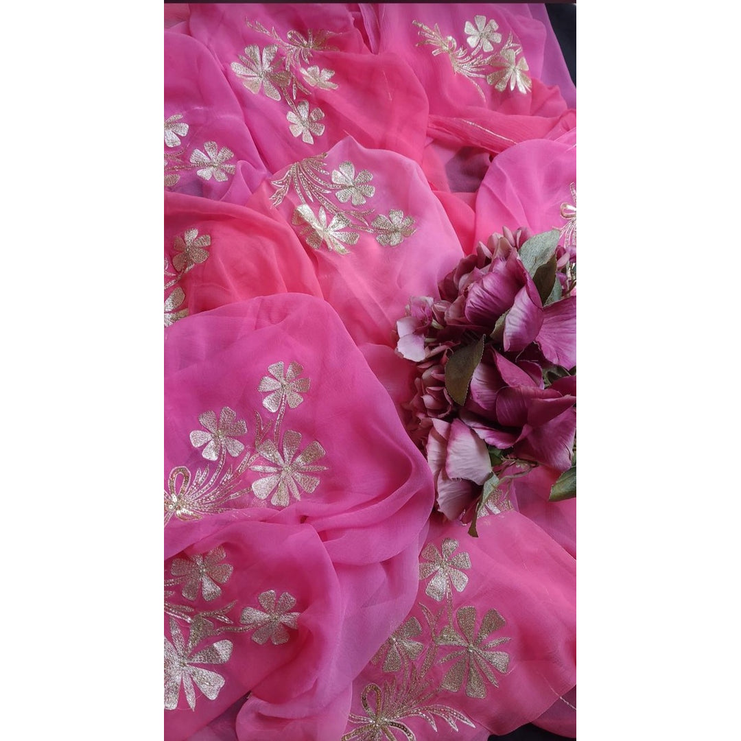 Miraahe Facebook ad: Handcrafted Pure Chiffon Sarees, Festive Special