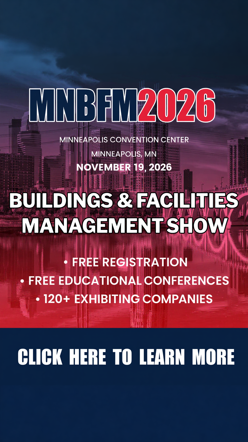 Professional Expos Group Facebook ad: Minnesota Buildings & Facilities Conference