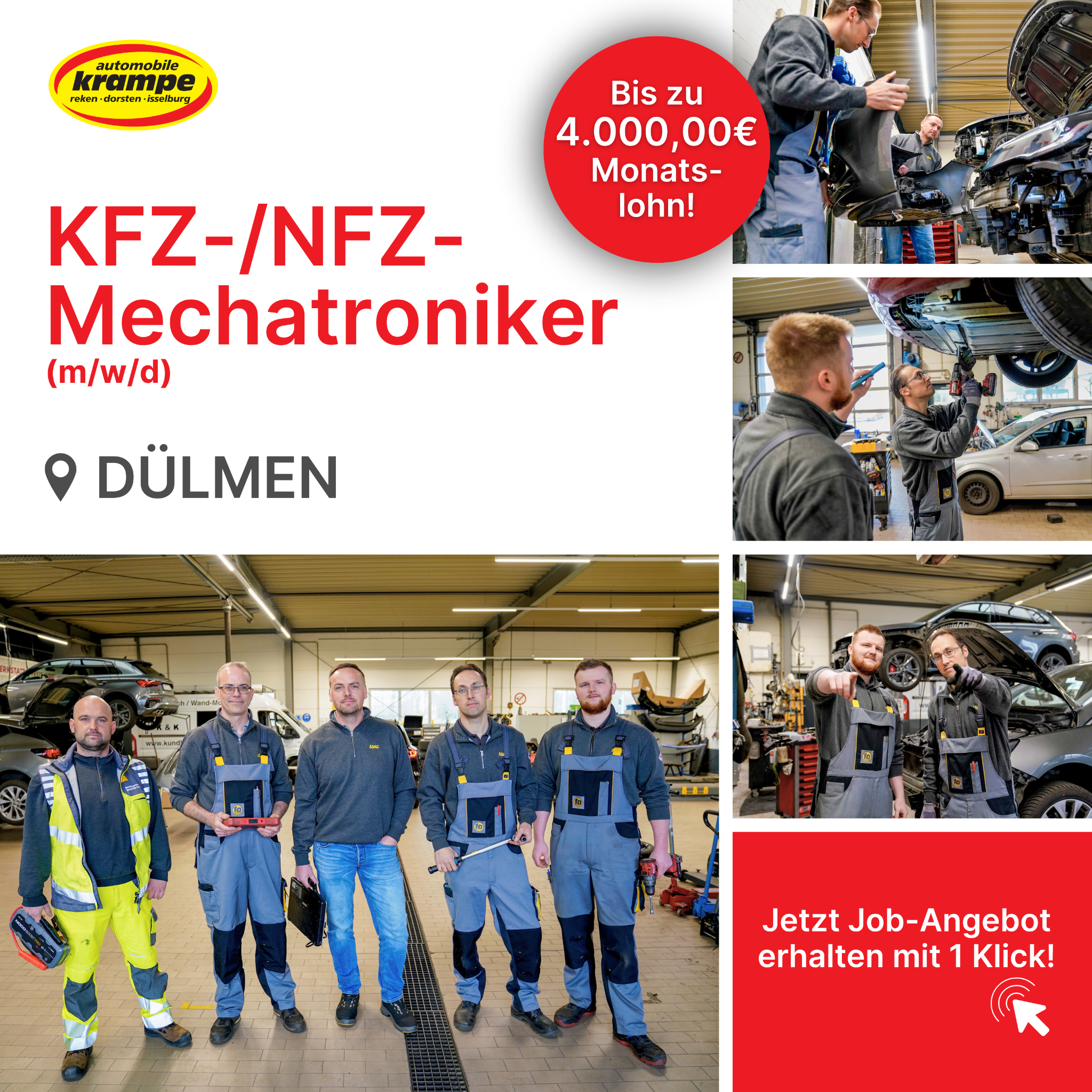 Candidate Flow KFZ-Karriere Facebook ad: Du möchtest ein unwiderstehliches Job-Angebot?