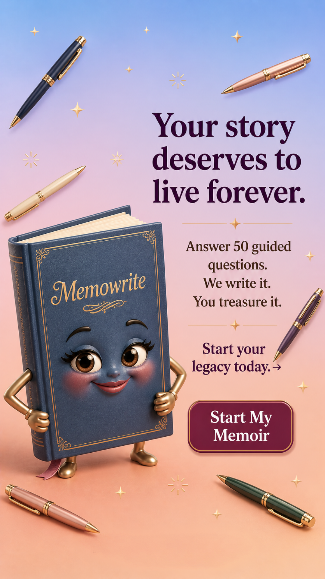 Memowrite Facebook ad