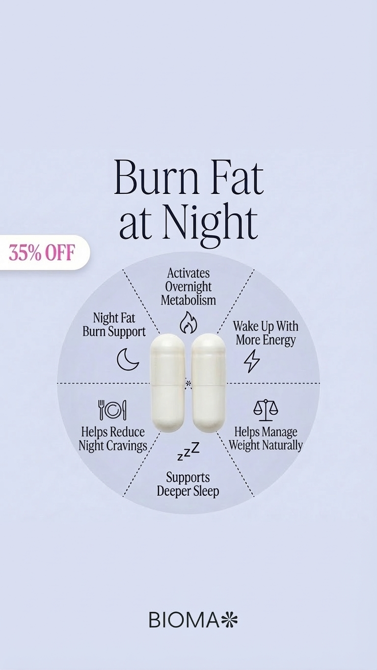 Bioma Night Metabolism Facebook ad: t’s about feeling alive again || Spring Sale: -35%
