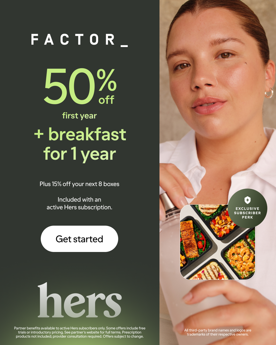 Hers Facebook ad: Get Started Today