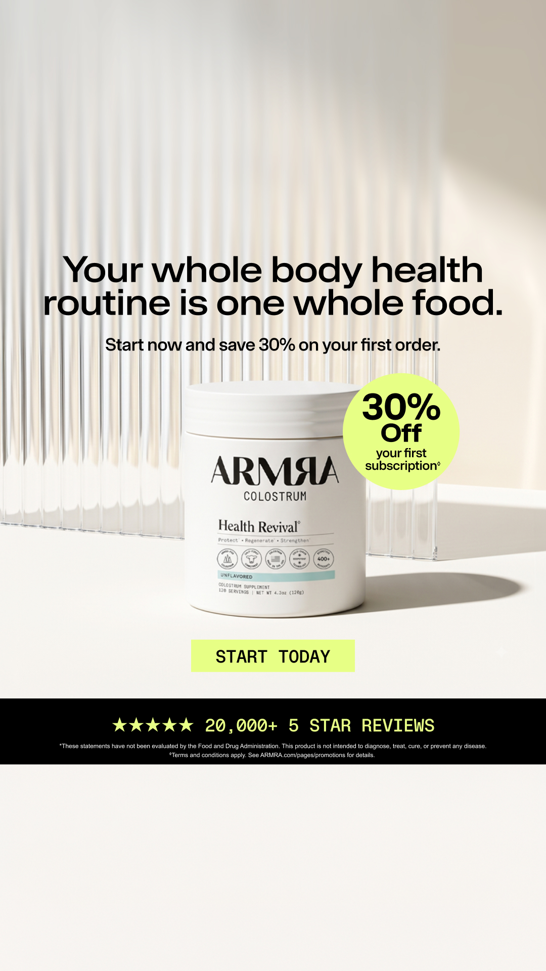ARMRA Facebook ad