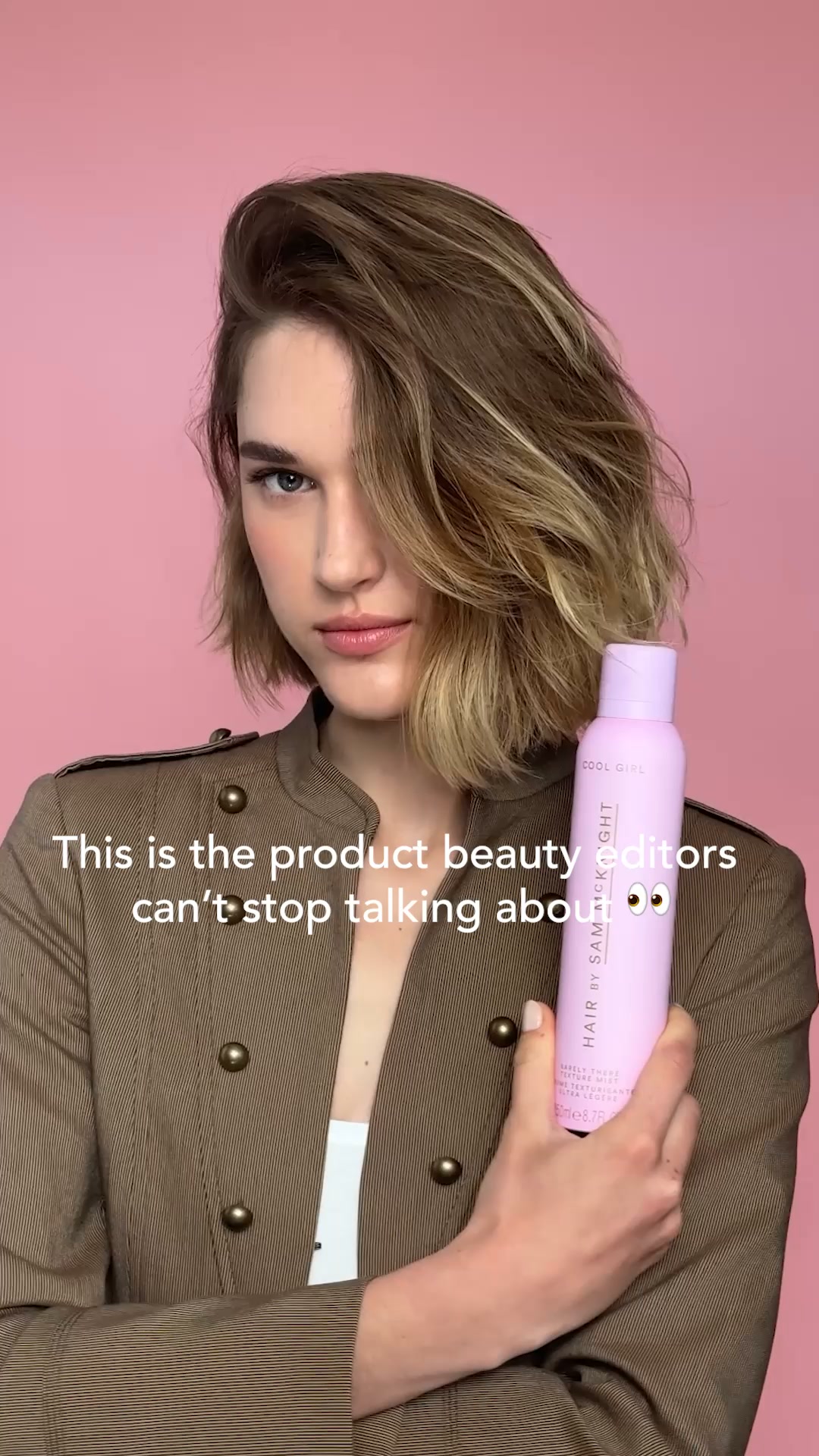 Hair by Sam McKnight Facebook ad: Trending now: Cool Girl Texture Mist
