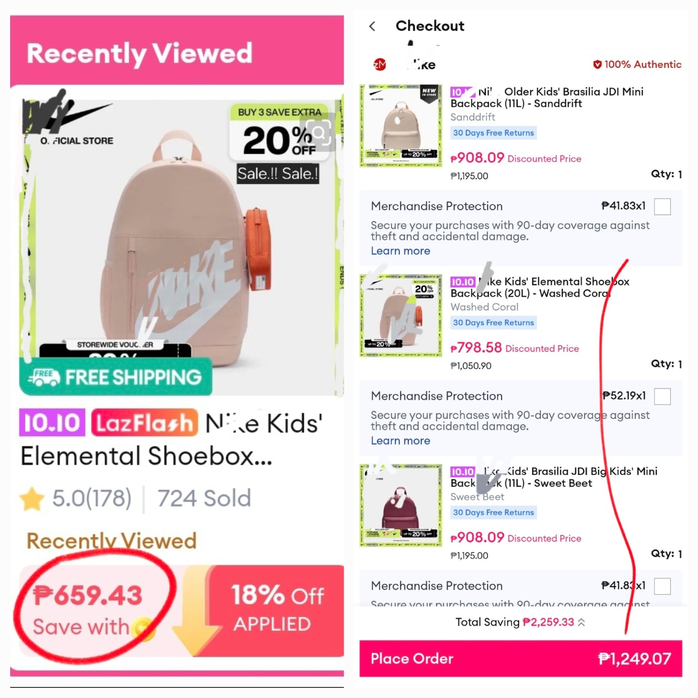 Online Shopping Deals Facebook ad