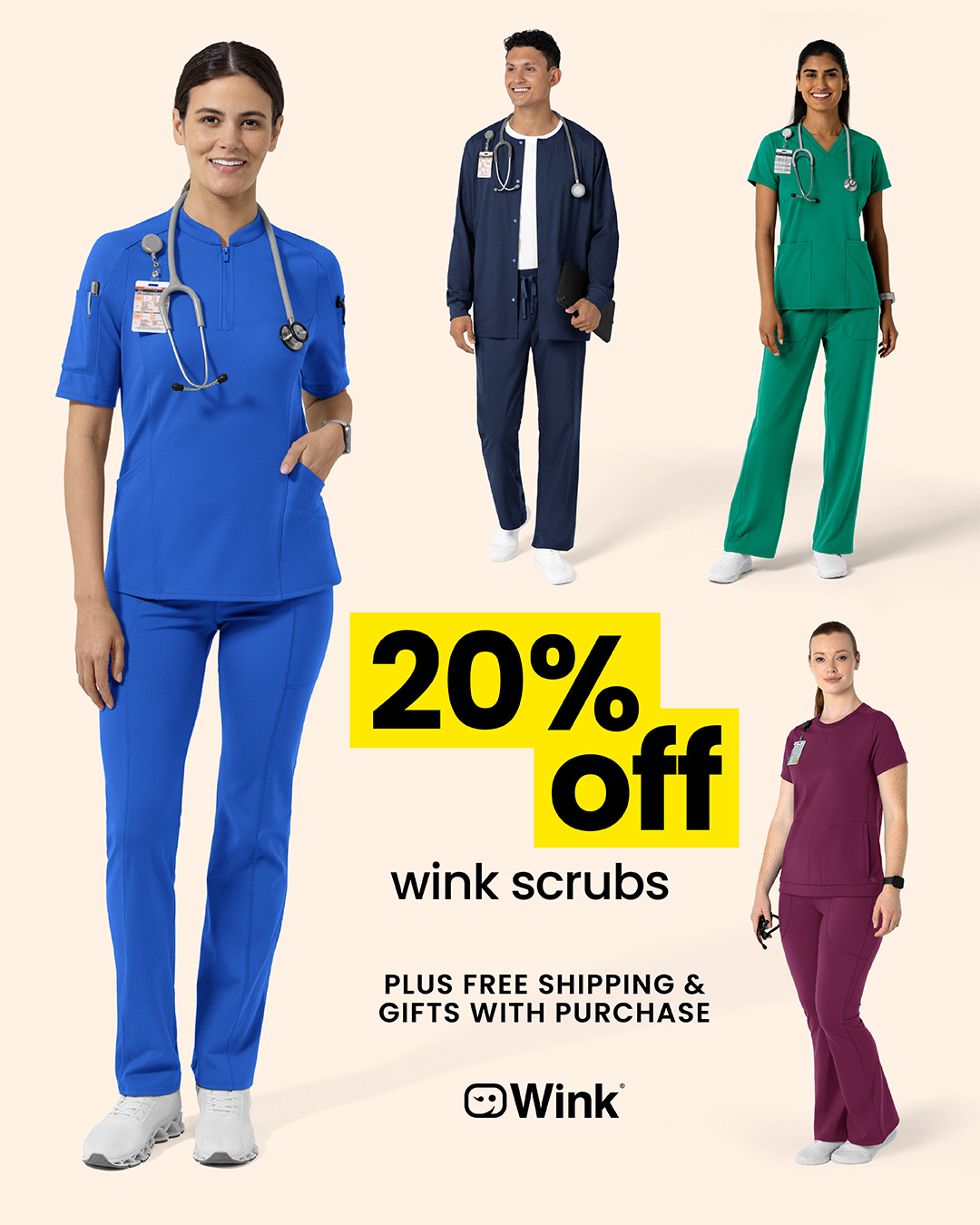 Wink Scrubs Facebook ad