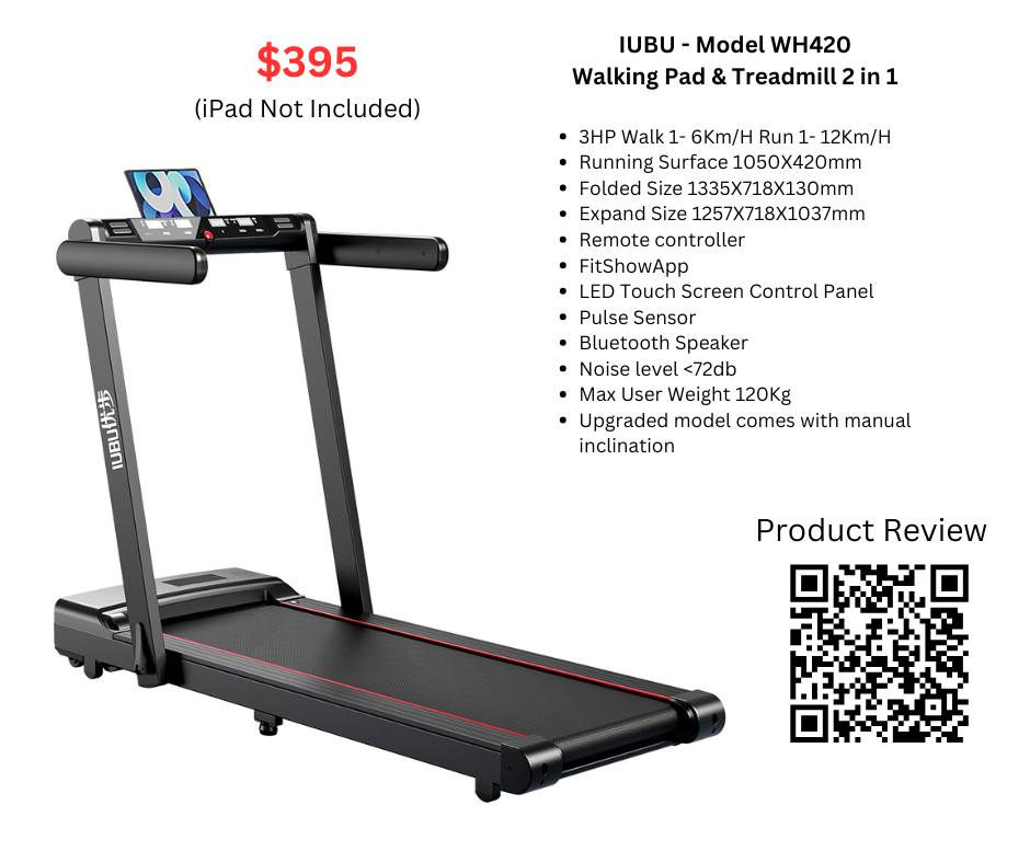 Emily Zhuang Facebook ad: Walking Pad Under Desk Treadmill $395 1 Year Warranty