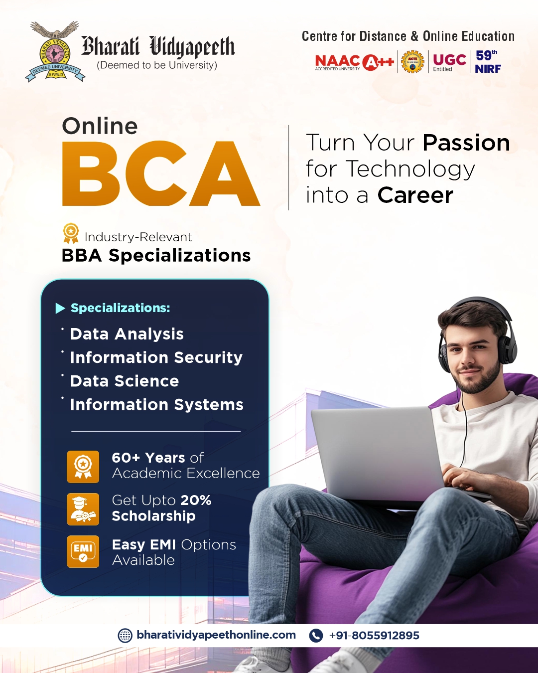 Bharati Vidyapeeth Center for Distance & Online Education Facebook ad