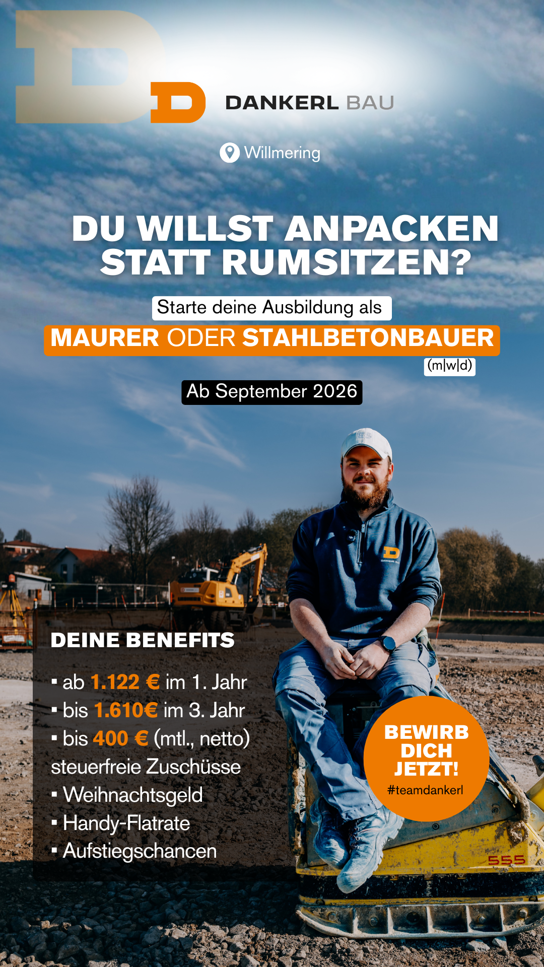 Michael Dankerl Bau GmbH Facebook ad from May 8, 2026