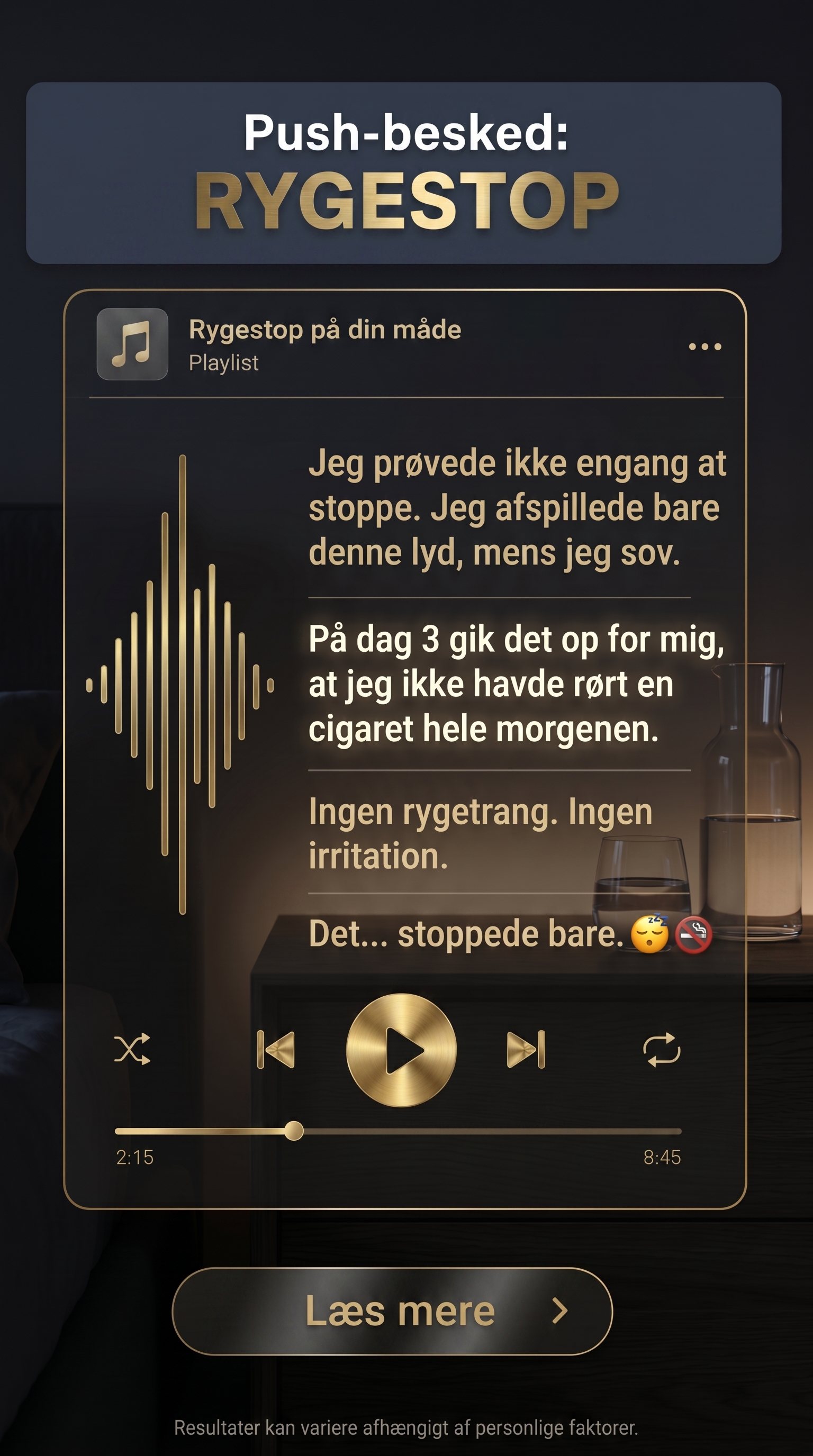Hypnosis to Stop Smoking Facebook ad