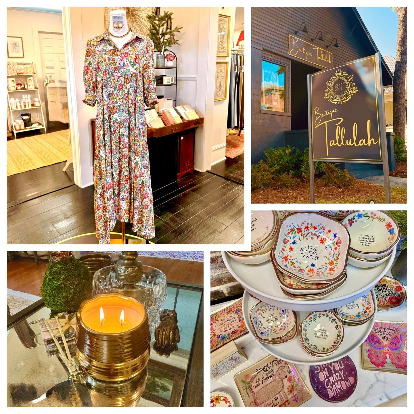Boutique Tallulah Facebook ad: Ladies clothing & accessories, wellness & beauty products…
