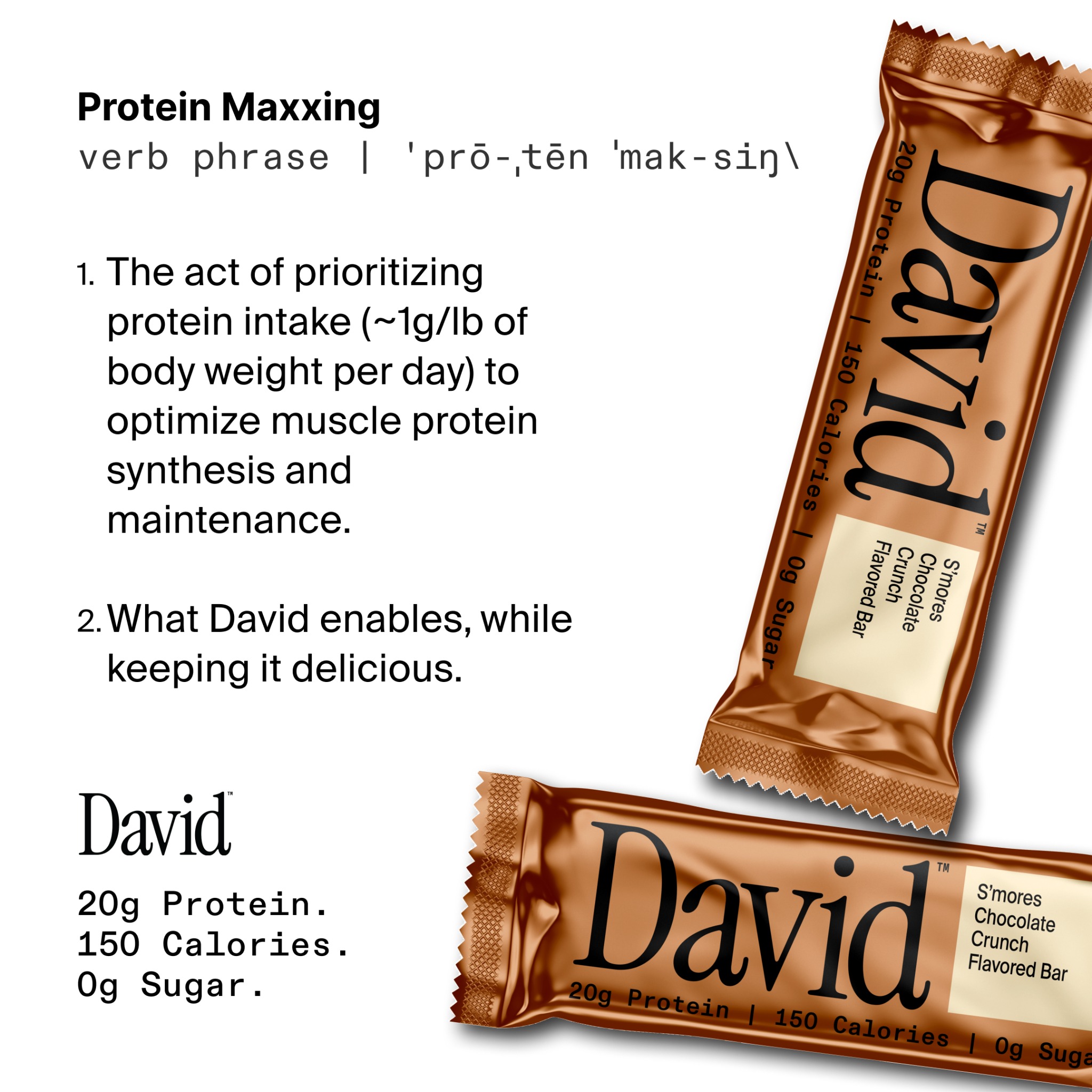 David Protein Facebook ad
