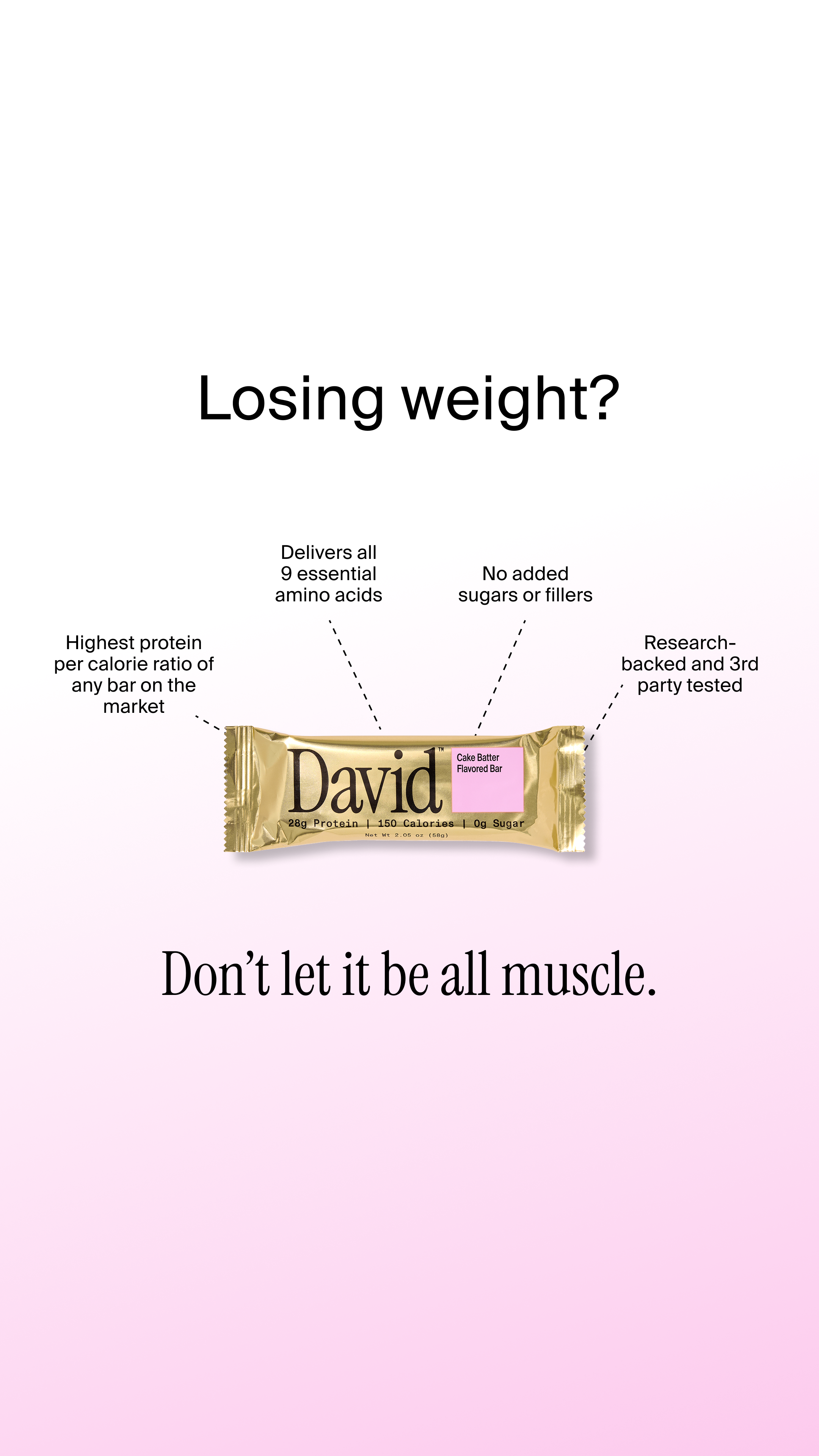 David Protein Facebook ad