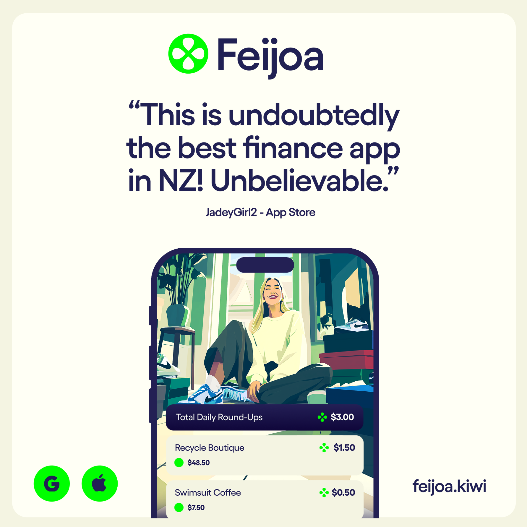 Feijoa Facebook ad: Feijoa | Save as You Spend