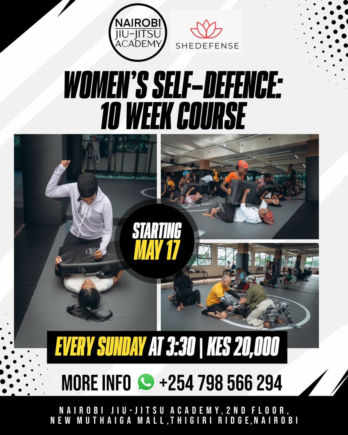 Nairobi Jiu Jitsu Academy Facebook ad: Big announcement We’re calling all women to step…