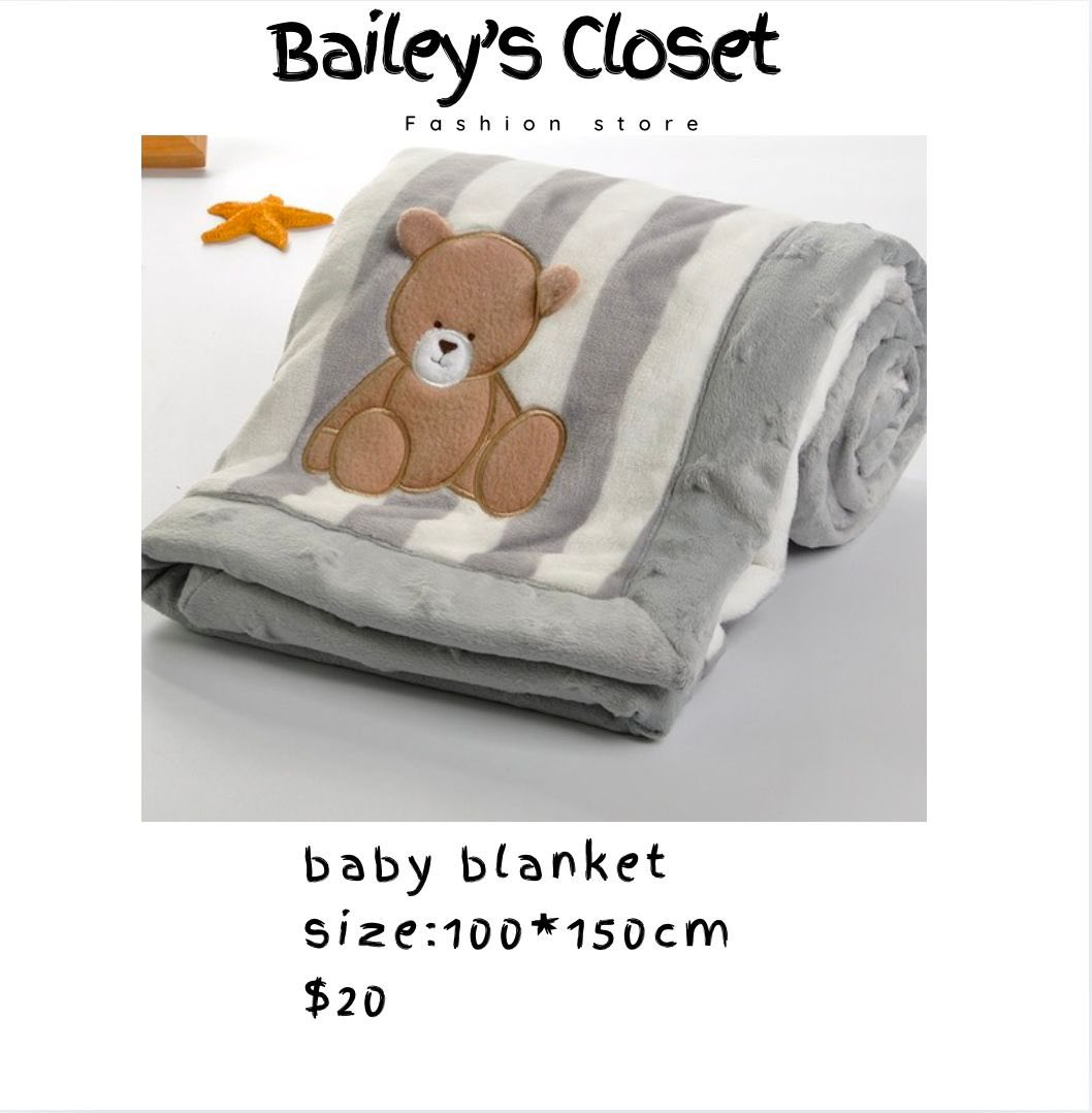 Bailey's Closet Facebook ad: New mom essentials Diaper bags, soft swaddles, cozy…
