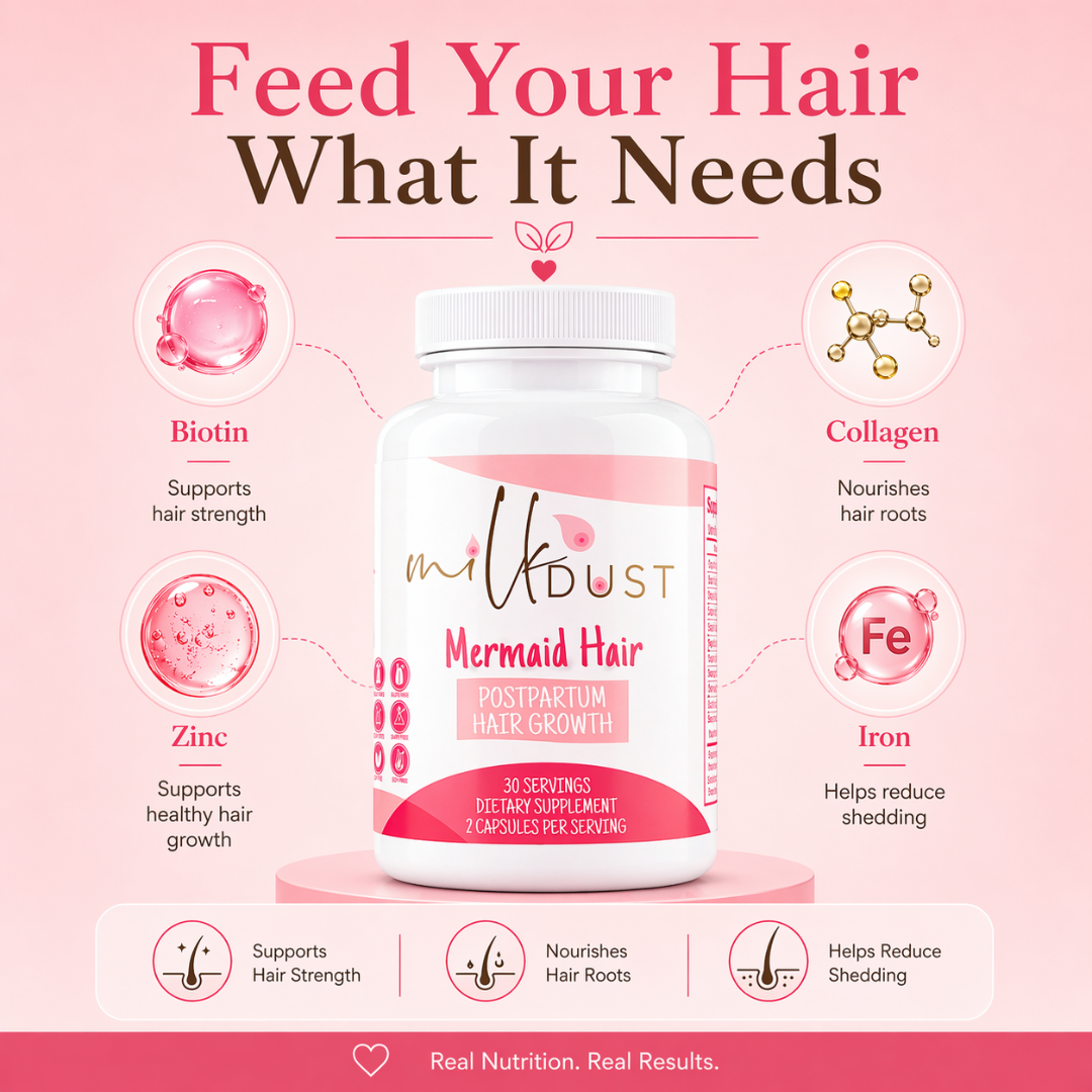 Milk Dust Katie Pickett Facebook ad: Losing hair after baby?