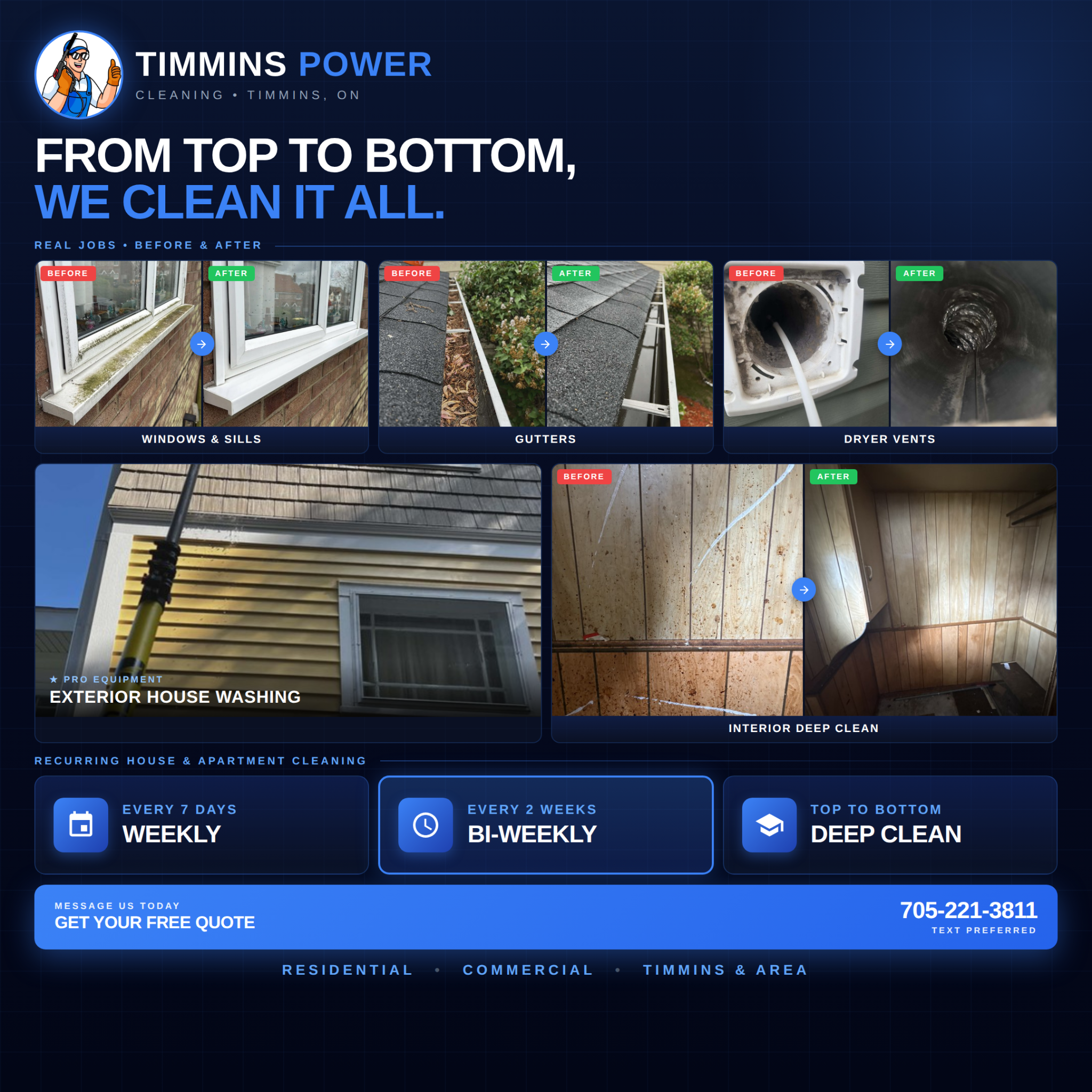 Timmins Power Cleaning  Facebook ad