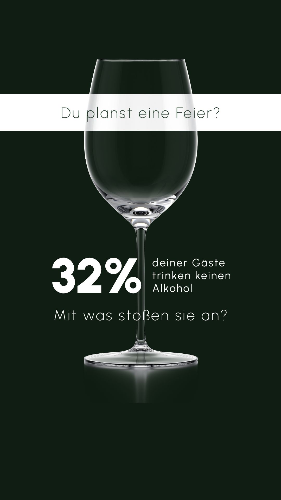 Senzo Facebook ad: Alkoholfreier Wein-Finder für dein Event