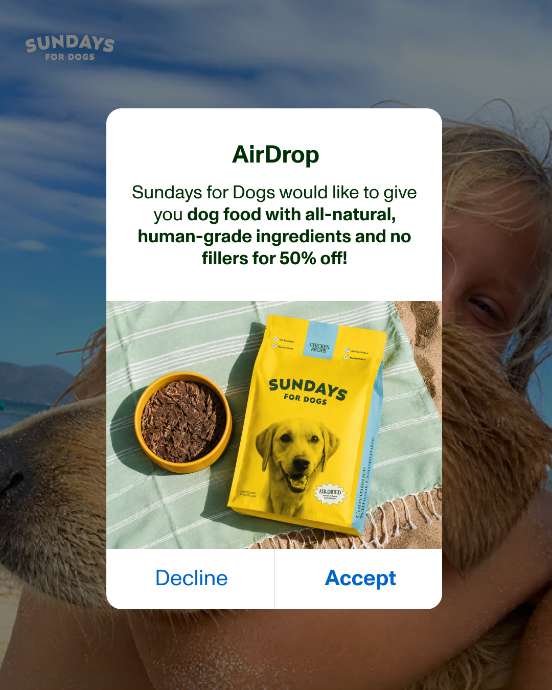 Sundays Facebook ad