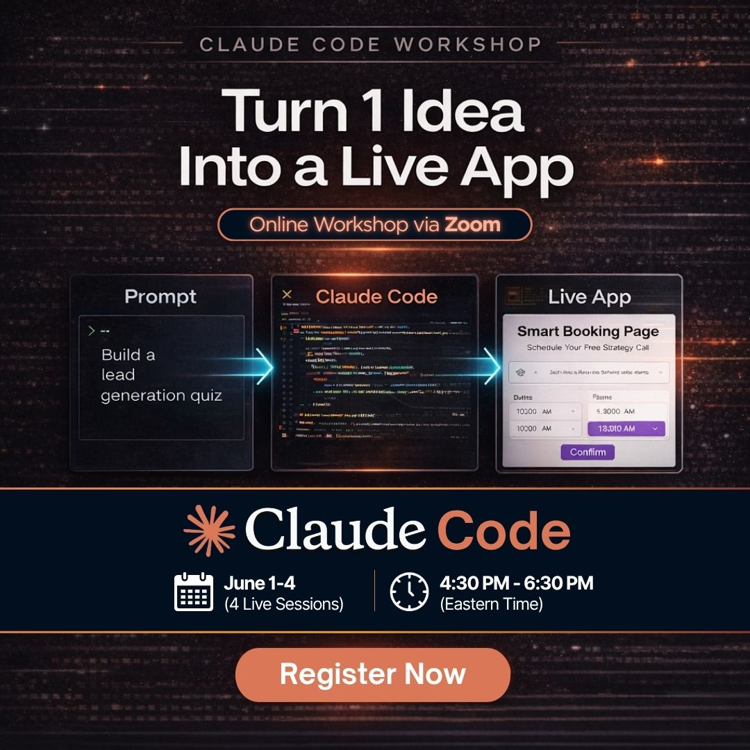 Vibe Coding Incubator Facebook ad: Learn Claude Code in 4 Evenings. Build 3 Real Apps