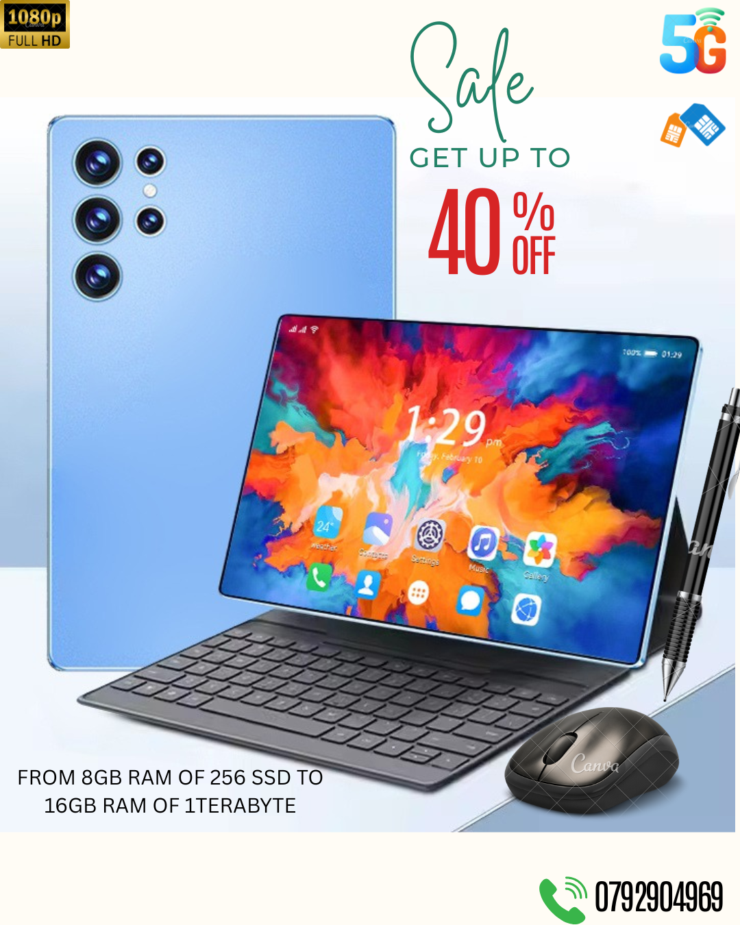 Joo online shop Facebook ad: One Device. Tablet & Laptop in One.