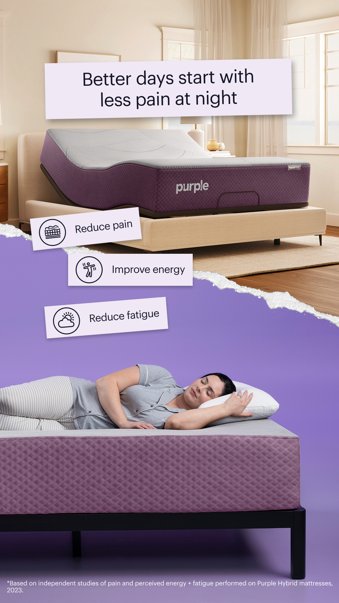 Purple Facebook ad