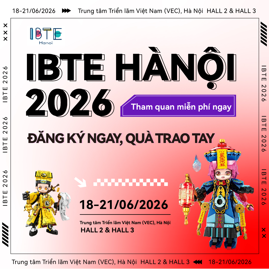 IBTE - Triển lãm Quốc tế Sản phẩm & Đồ chơi Trẻ em Việt Nam Facebook ad from May 13, 2026