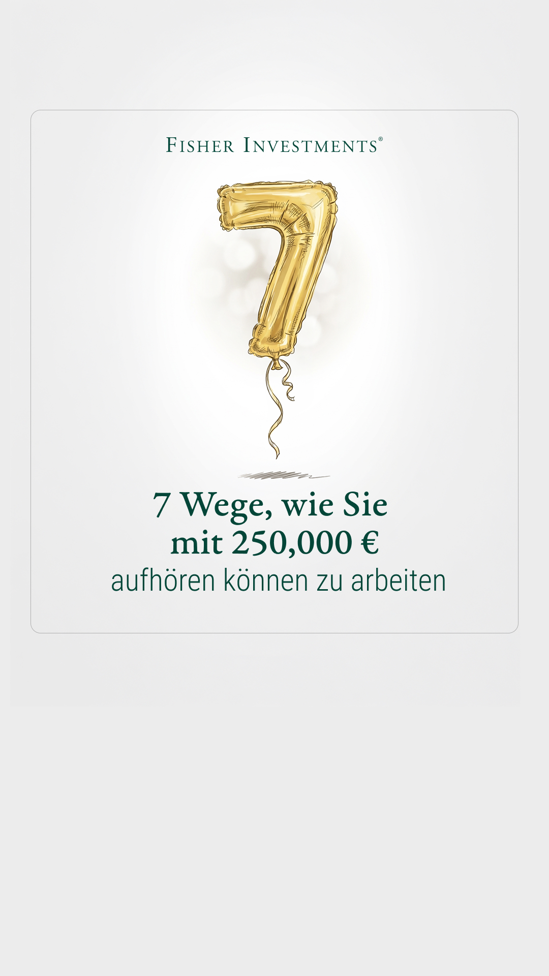 Fisher Investments Facebook ad