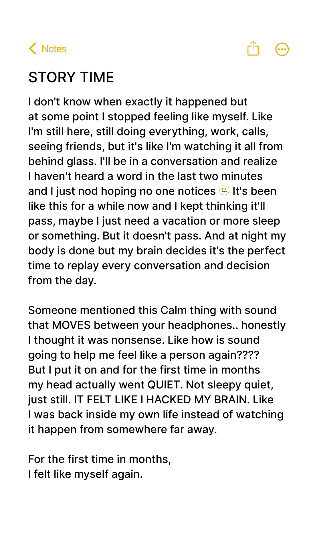 Calm Facebook ad