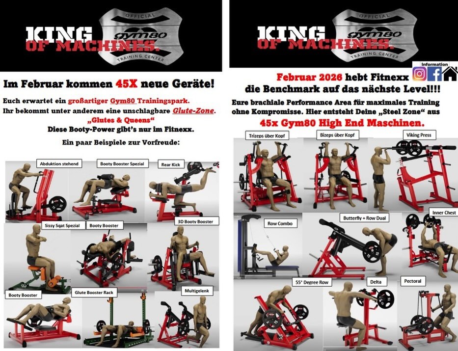 Fitnexx Markt Schwaben Facebook ad: Wir erweitern das Fitnexx Markt Schwaben um eine…