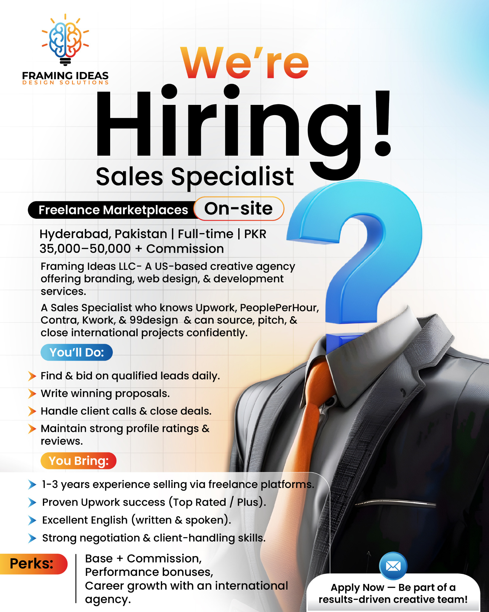 Framing Ideas - Design Solutions Facebook ad: Join Our Global Sales Team