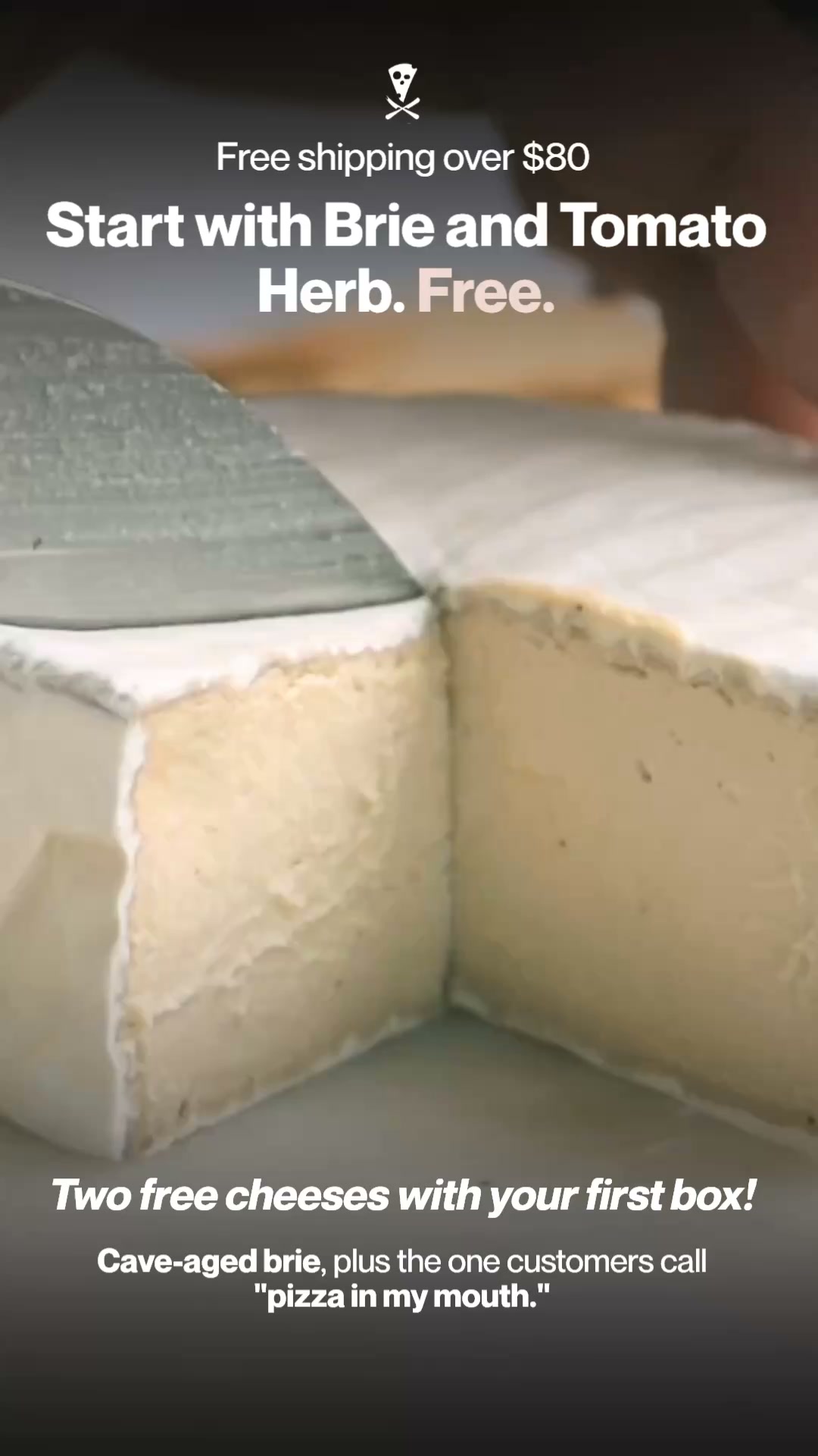 Rebel Cheese Facebook ad: Two Free Cheeses With Your First Order