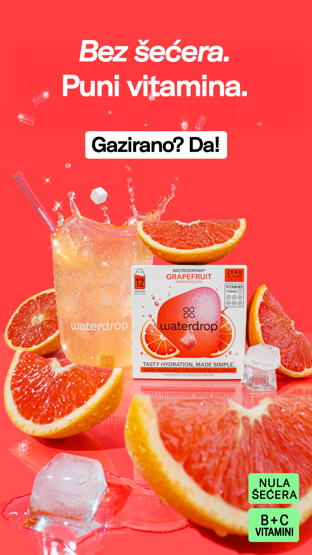 Waterdrop Facebook ad: Energija u svakom gutljaju!