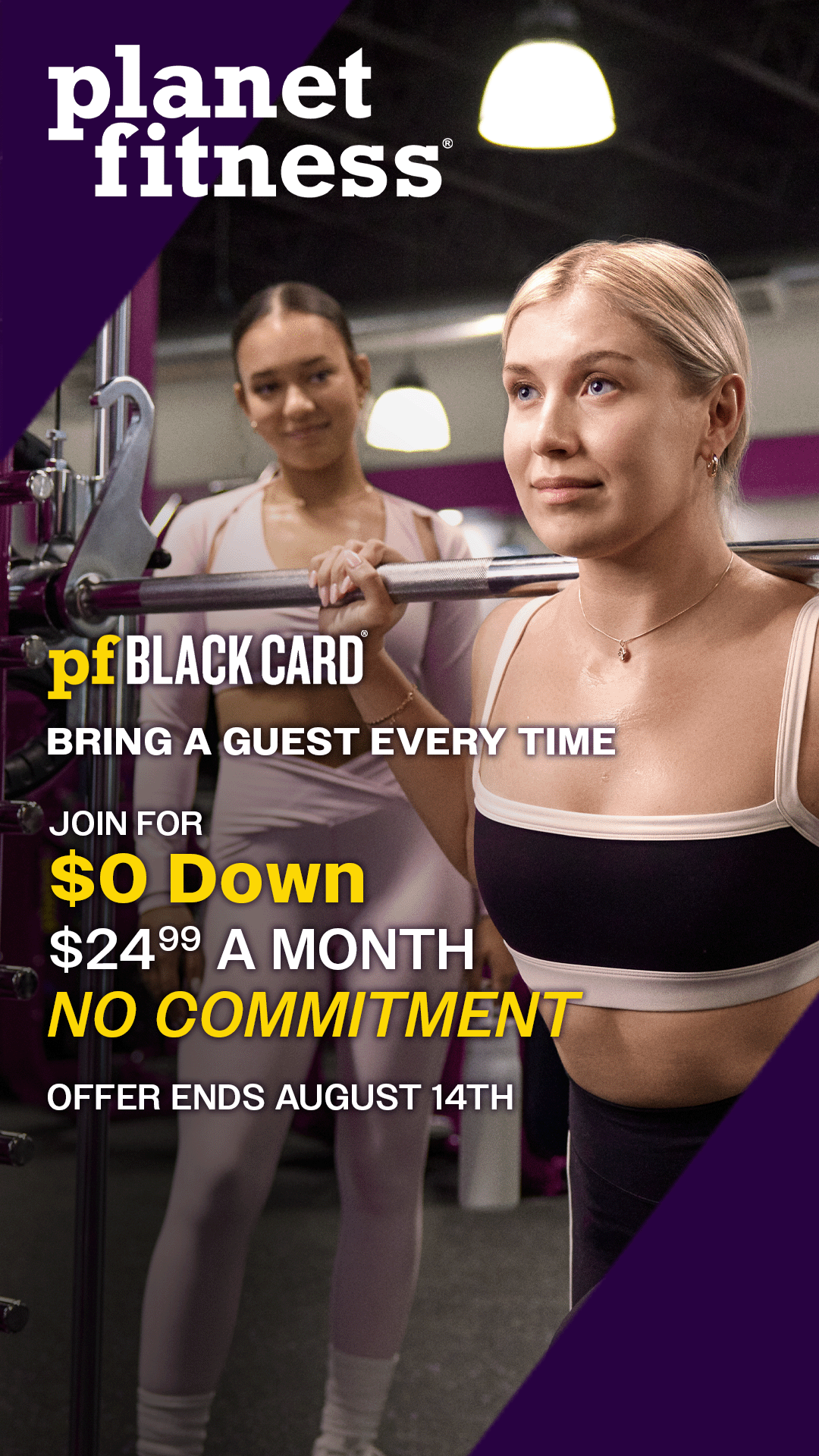 Planet Fitness Facebook ad