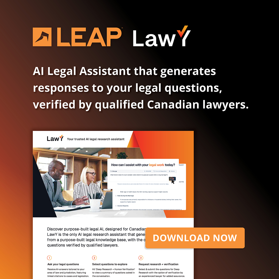 LEAP Legal Software CA Facebook ad