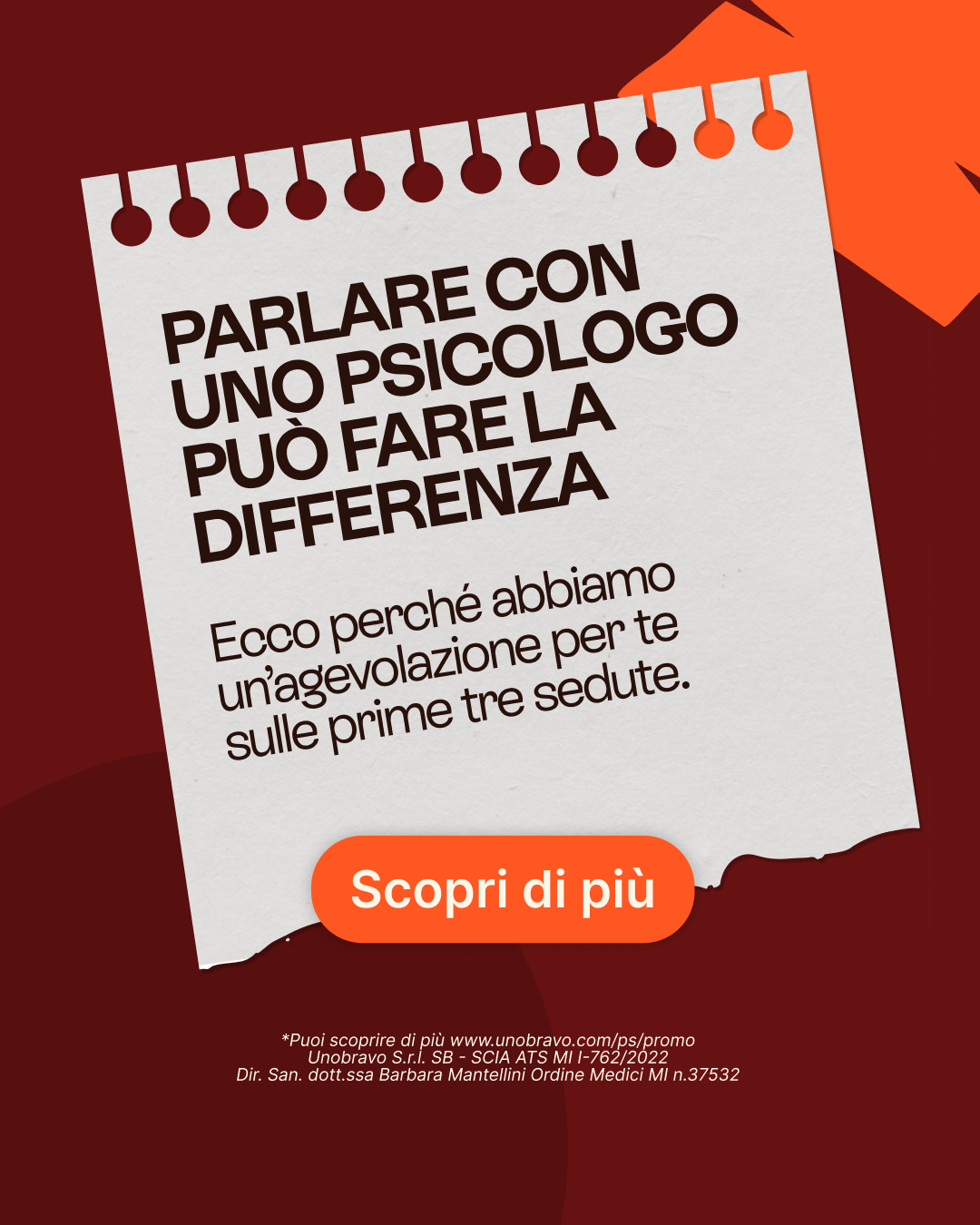 Unobravo Facebook ad