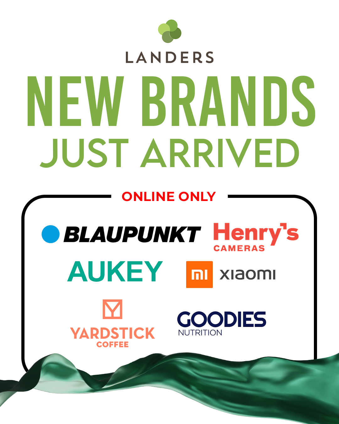 Landers Online Marketplace Facebook ad: New Brands to Love