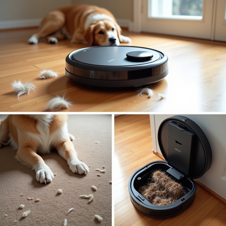 Informed Living Facebook ad: Best Robot Vacuums For Dog Hair.