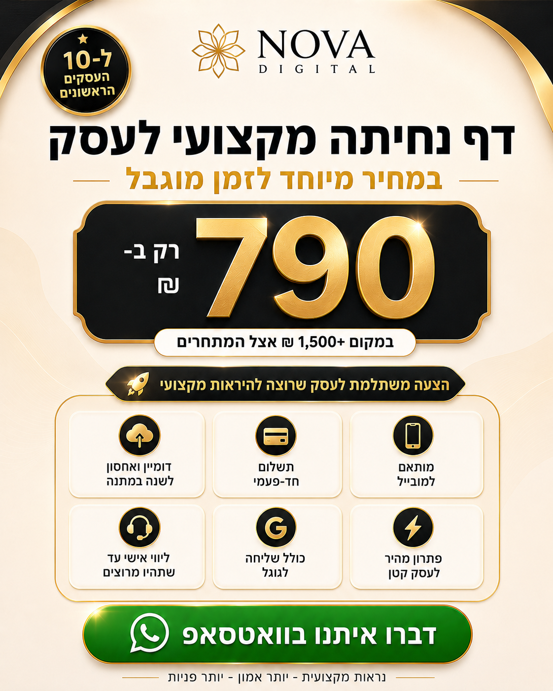 Nova Digital Facebook ad: העסק שלך מפסיד פניות?