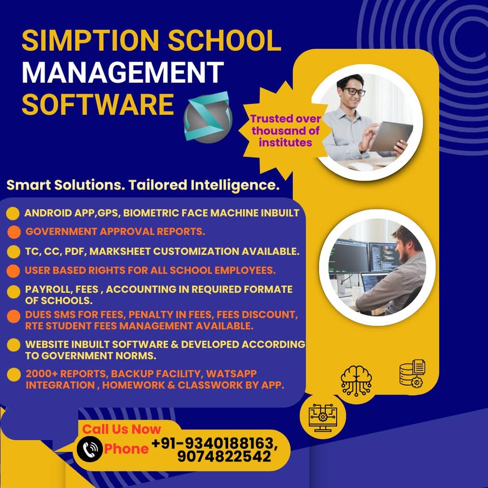 Simption Tech Pvt. Ltd. Facebook ad: Best School Sofware