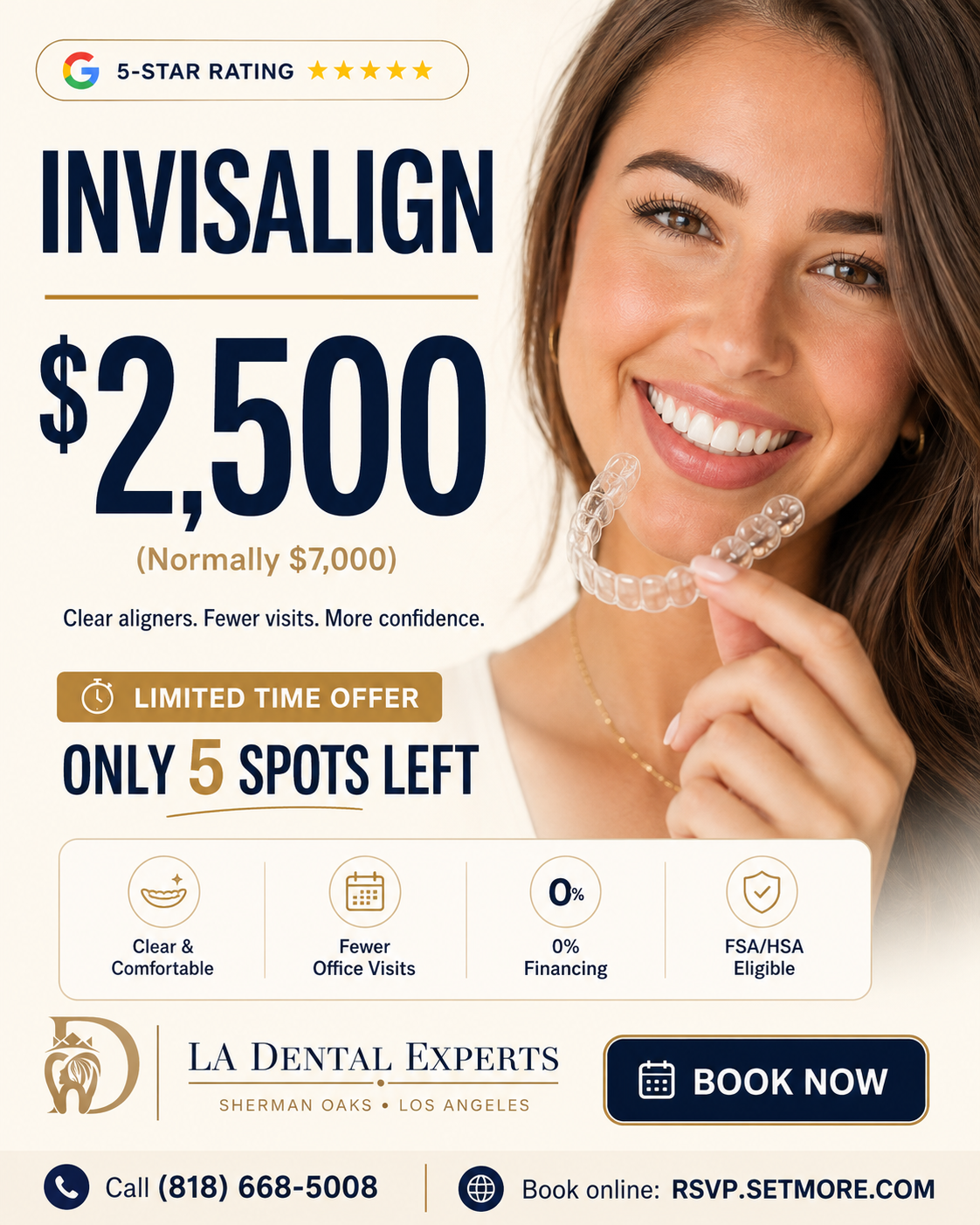 L.A. Dental Experts Facebook ad: Invisalign at $2,500.