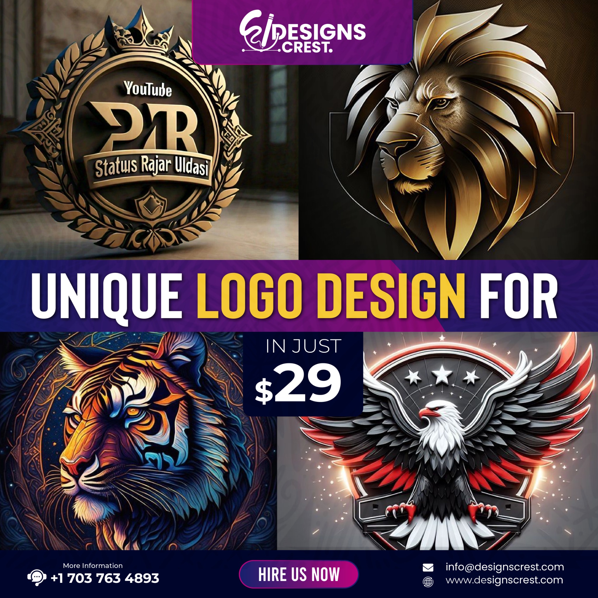 Designs Crest Facebook ad: Professional Logo Design From $29