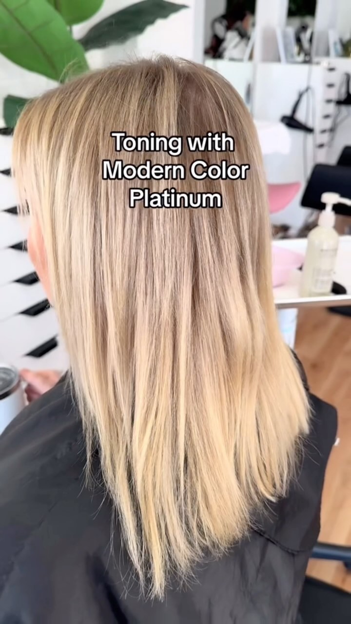Themoderncolor Facebook ad: Say Bye Bye To Brassy Hair with @misslavish…