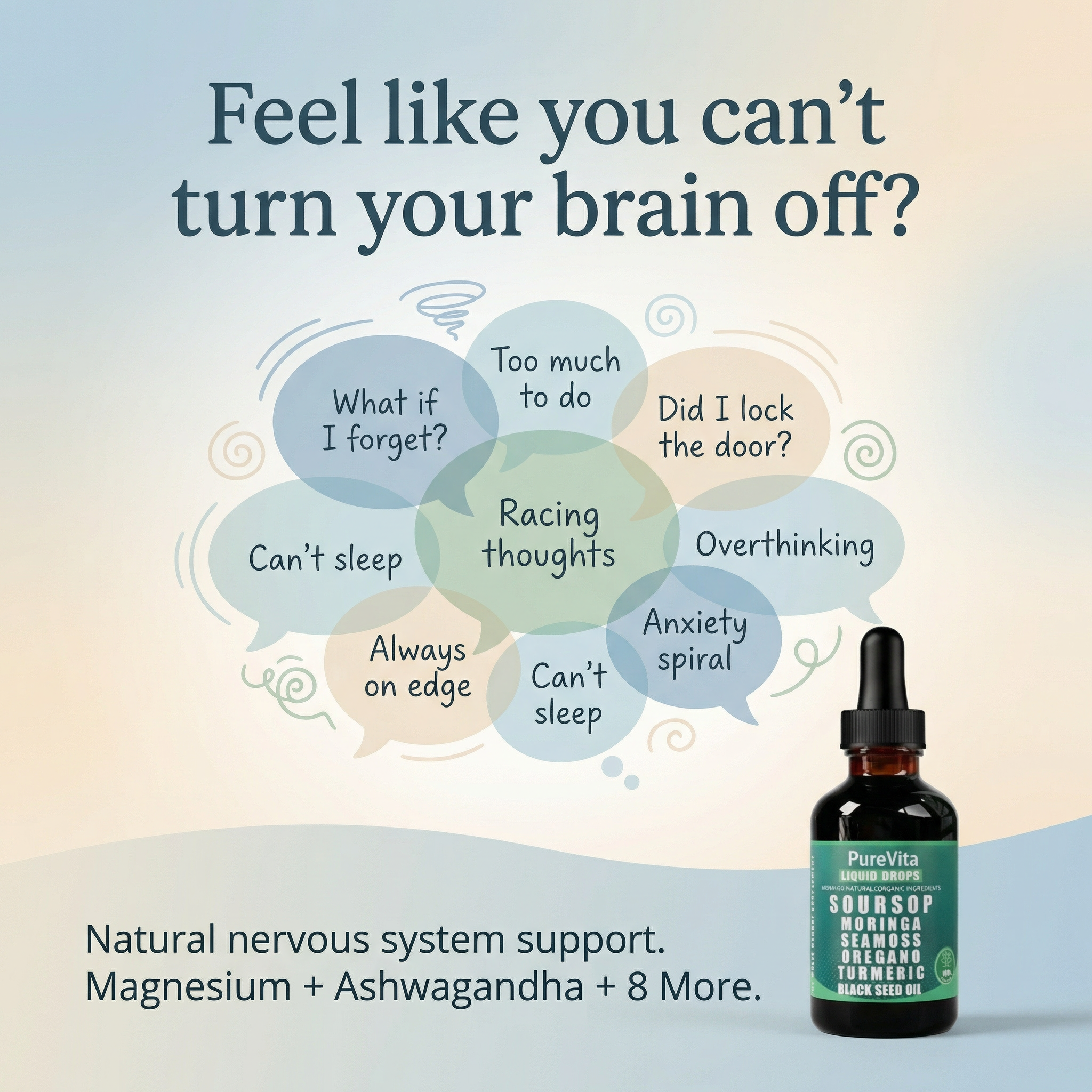 Happy Healthy Life 2025 Facebook ad: Natural Nervous System Support for Constant Anxiety