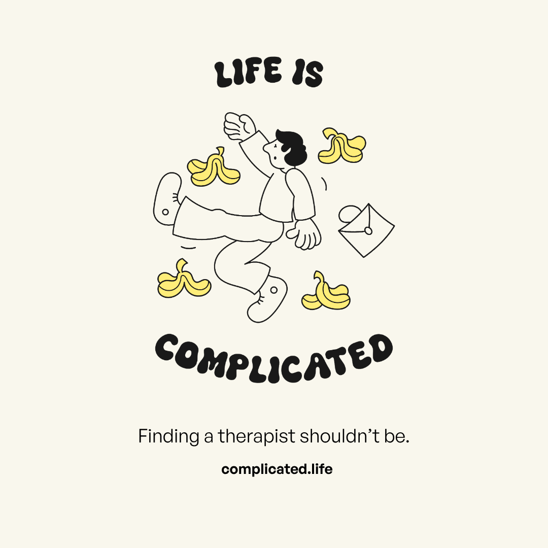 complicated.life Facebook ad: Therapy made simple.