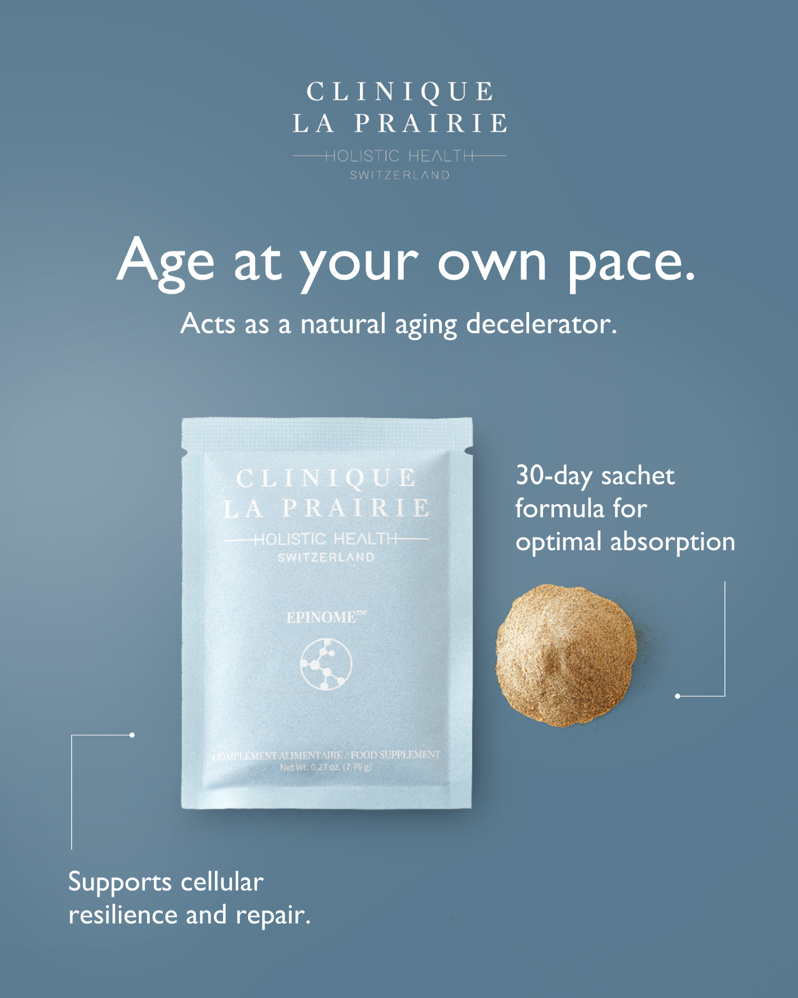 Holistic Health by Clinique La Prairie Facebook ad