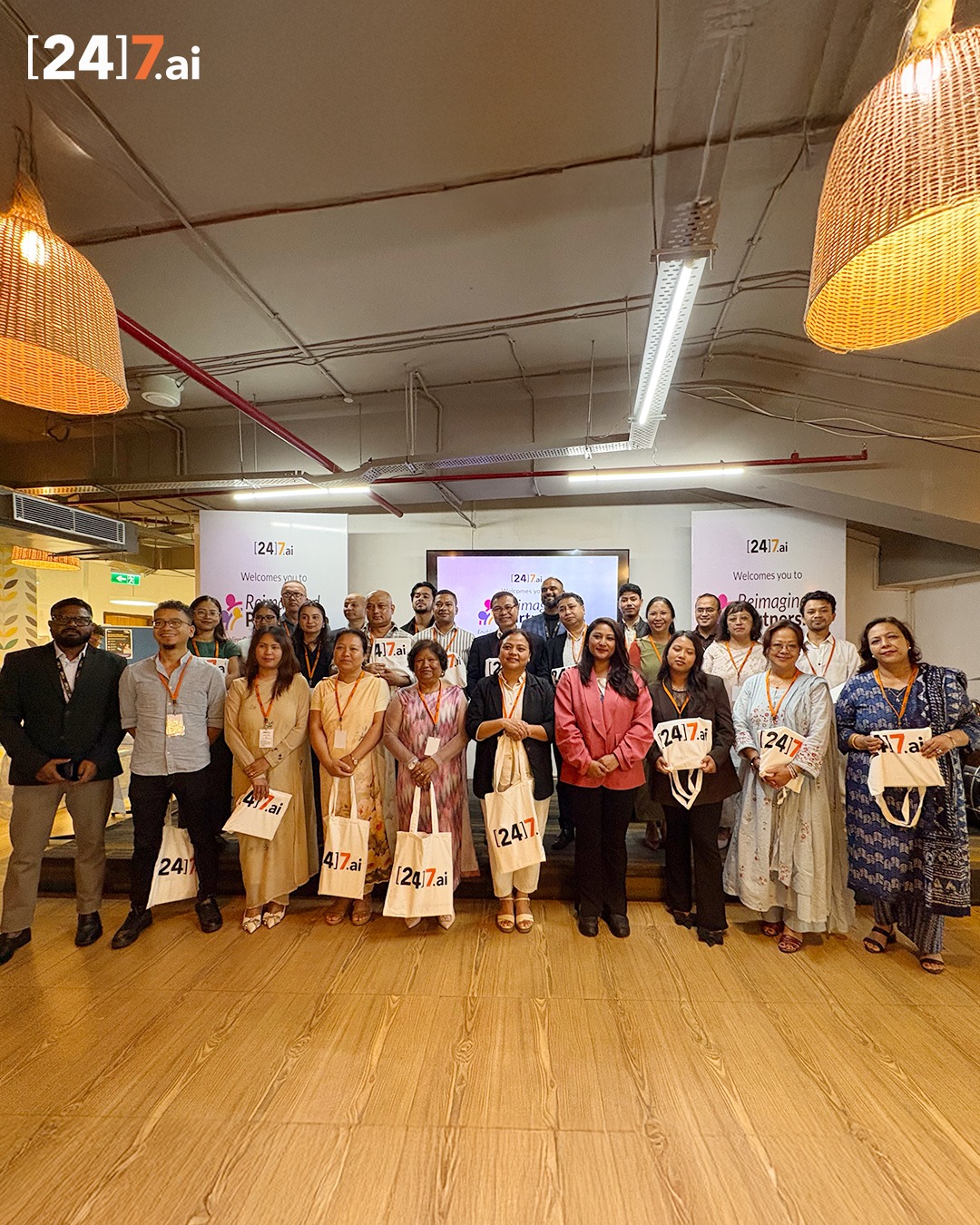 247.ai India Facebook ad: Reimagining Partnerships. Creating opportunities where YOU…