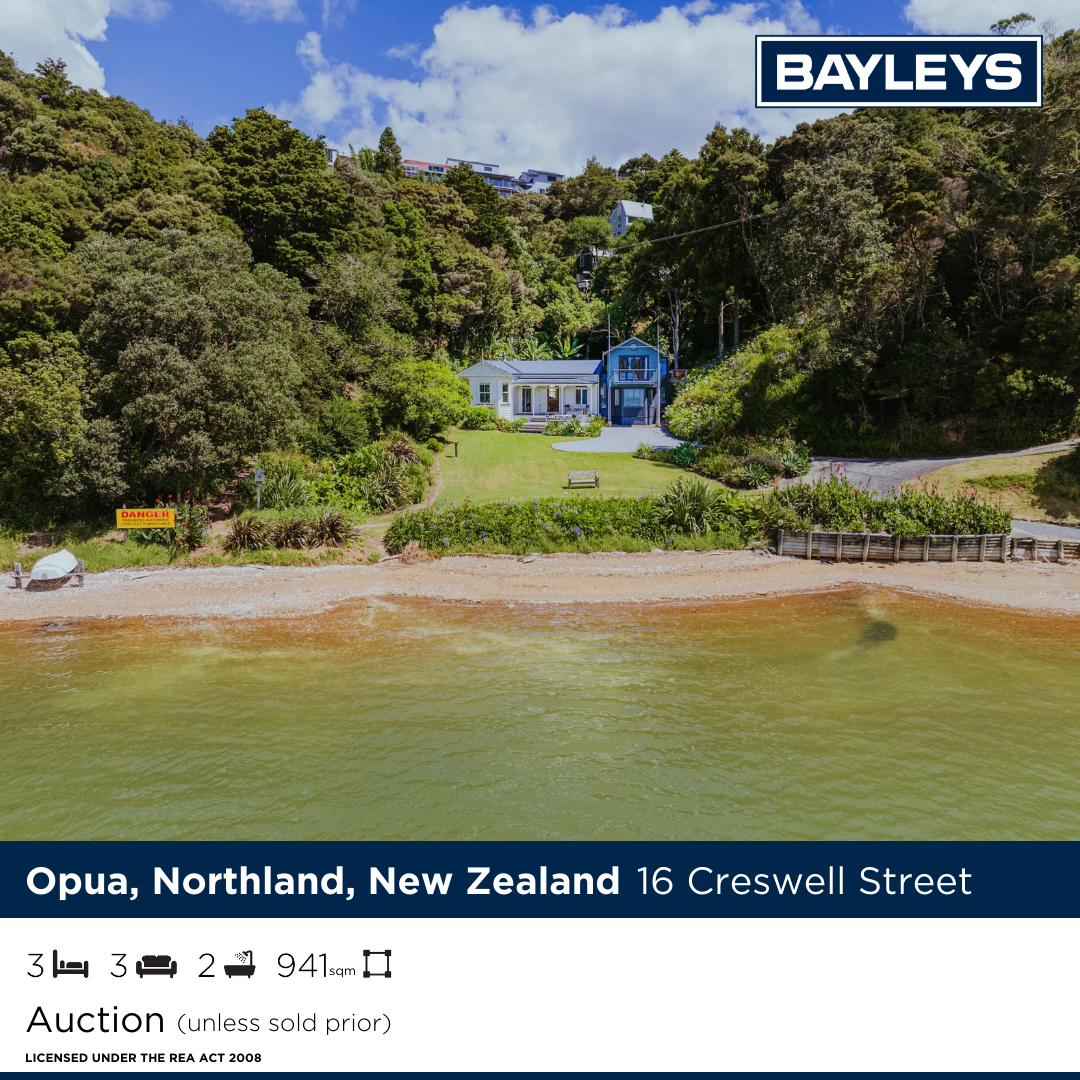 Bayleys Waterfront Facebook ad: Nestled in a secluded bay in the Bay…