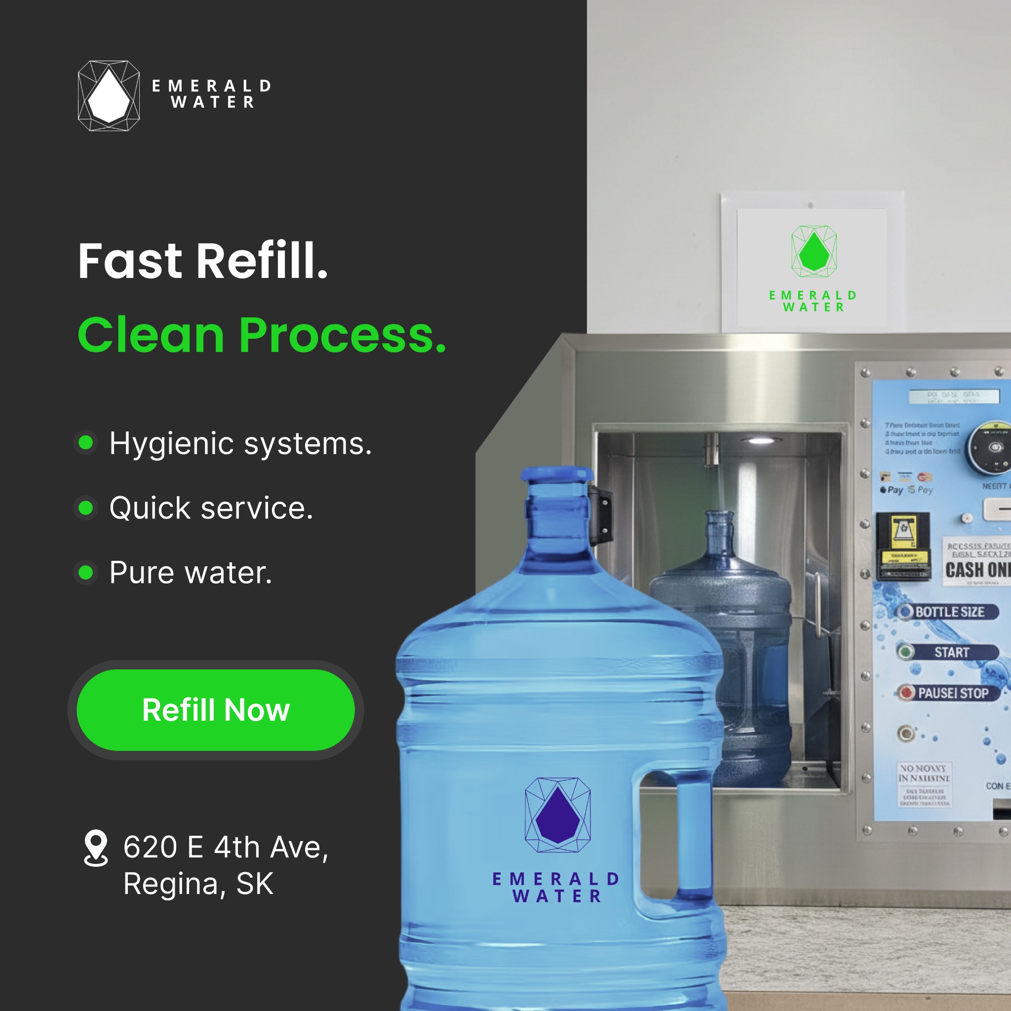 Emerald Water Inc. Facebook ad